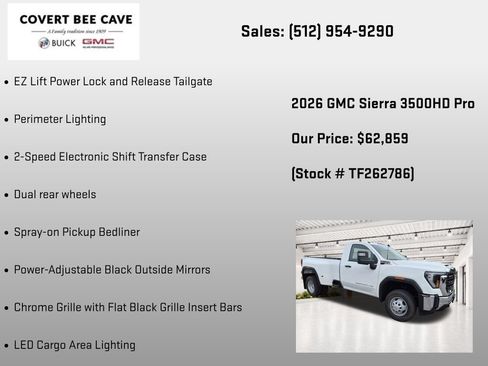 New 2026 GMC Sierra 3500 Pro w/ 1SA Pro Safety Plus Package AWD/4WD image 24