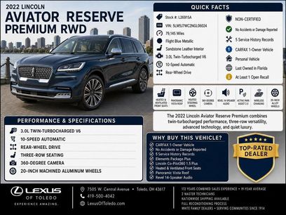 Used 2022 Lincoln Aviator Reserve w/ Elements Package Plus
