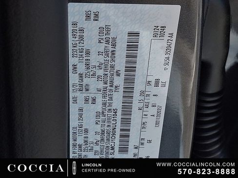 Certified 2022 Lincoln Corsair AWD w/ Equipment Group 101A image 26