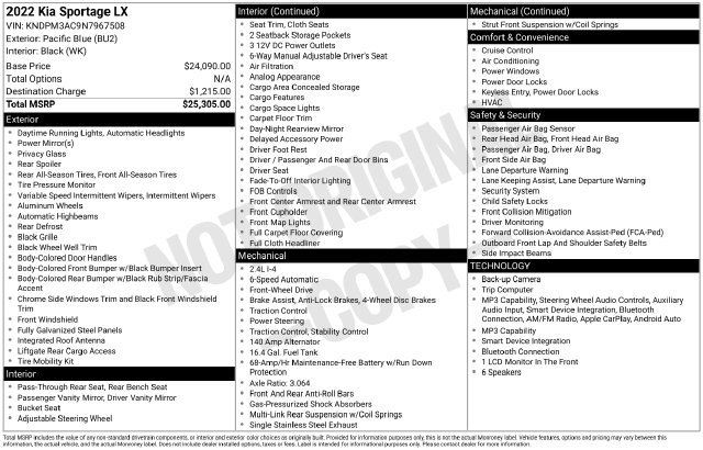 Certified 2022 Kia Sportage LX FWD image 35