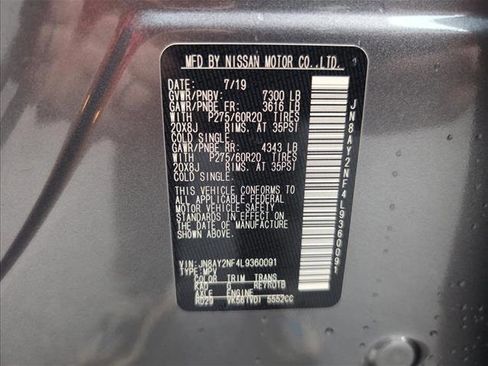 Used 2020 Nissan Armada Platinum w/ Captain's Chairs Package image 26