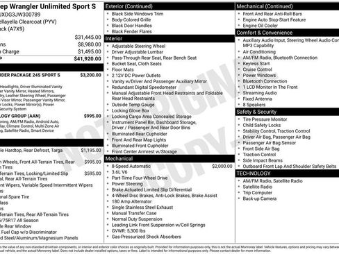 Used 2018 Jeep Wrangler Unlimited Sport S image 3