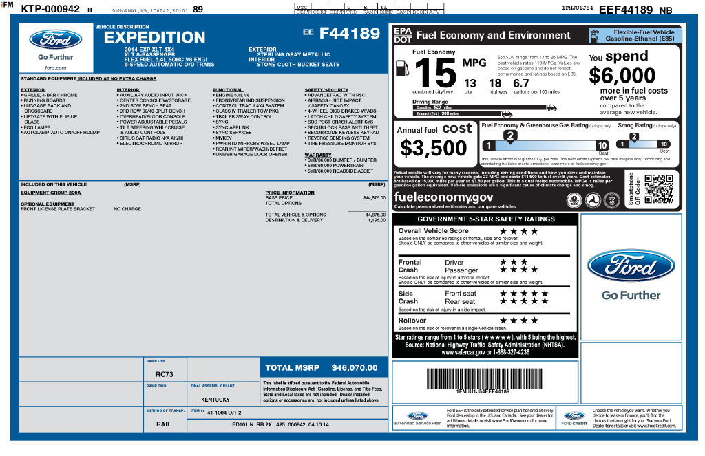 Used 2014 Ford Expedition XLT AWD/4WD image 4