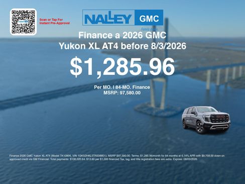 New 2026 GMC Yukon XL AT4 w/ AT4 Premium Plus Package AWD/4WD image 7