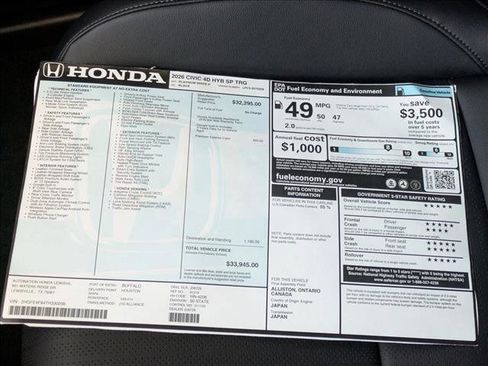 New 2026 Honda Civic Sport Touring image 19