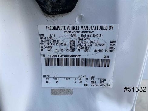 Used 2012 Ford F550 2WD Regular Cab Super Duty w/ PWR Equipment Group image 19