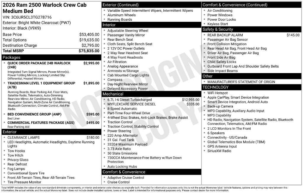 Used 2026 RAM 2500 Warlock AWD/4WD image 9