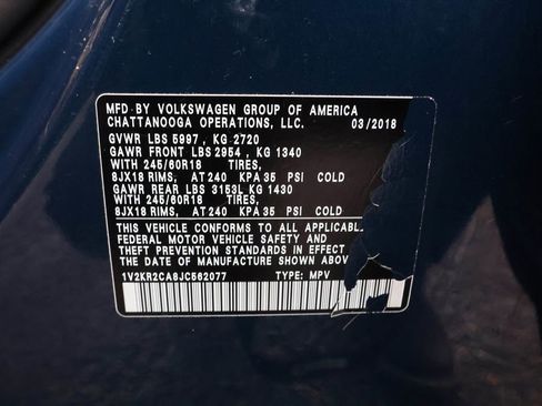 Used 2018 Volkswagen Atlas SE image 40