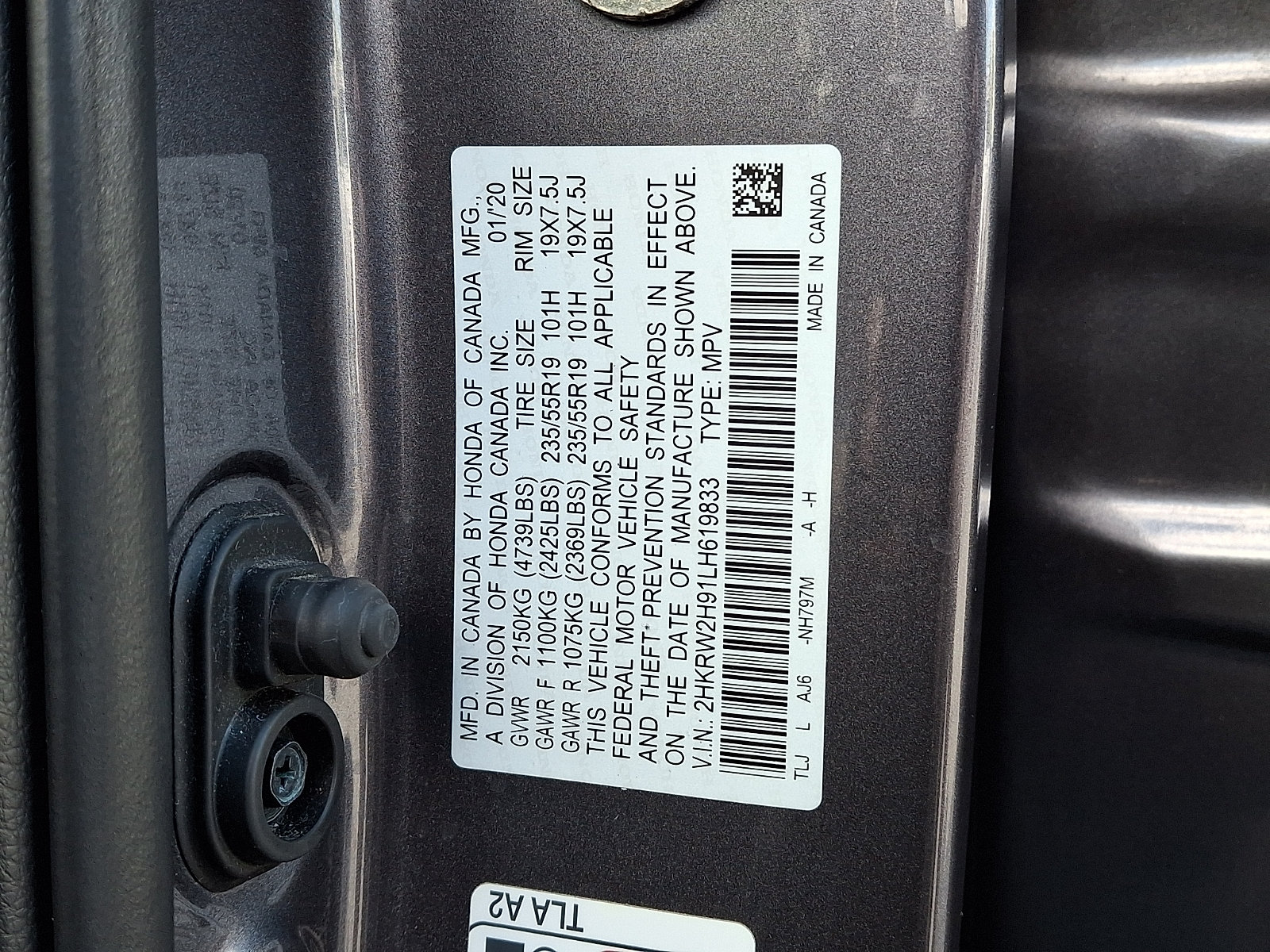 Certified 2020 Honda CR-V Touring image 20