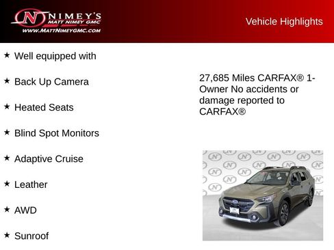 Used 2024 Subaru Outback Limited w/ Popular Package #2 AWD/4WD image 6