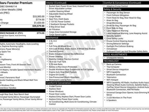 Certified 2025 Subaru Forester Premium w/ Convenience Package #1 AWD/4WD image 22