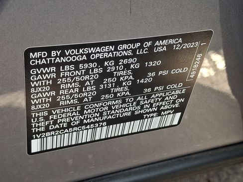 Certified 2024 Volkswagen Atlas SEL AWD/4WD image 29