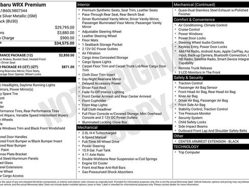 Used 2020 Subaru WRX Premium w/ Performance Package image 38