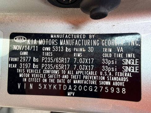 Used 2012 Kia Sorento LX w/ Third Row Pkg AWD/4WD image 45
