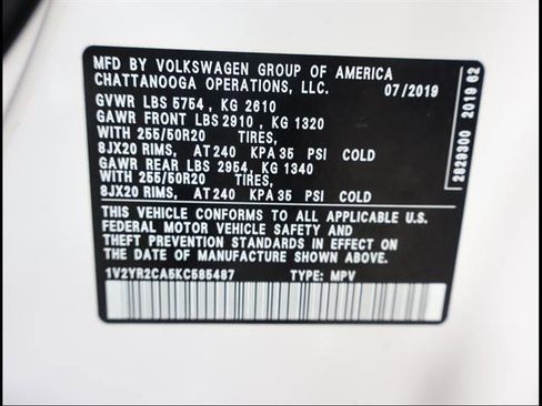 Used 2019 Volkswagen Atlas SE FWD image 12