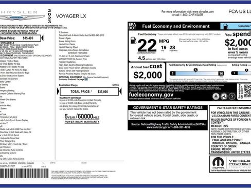 Used 2023 Chrysler Voyager LX FWD image 8