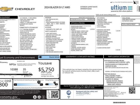 Used 2024 Chevrolet Blazer EV LT AWD/4WD image 11