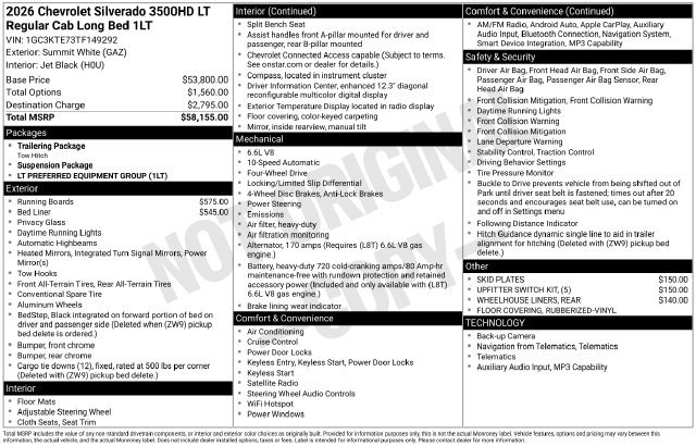 Used 2026 Chevrolet Silverado 3500 LT AWD/4WD image 5