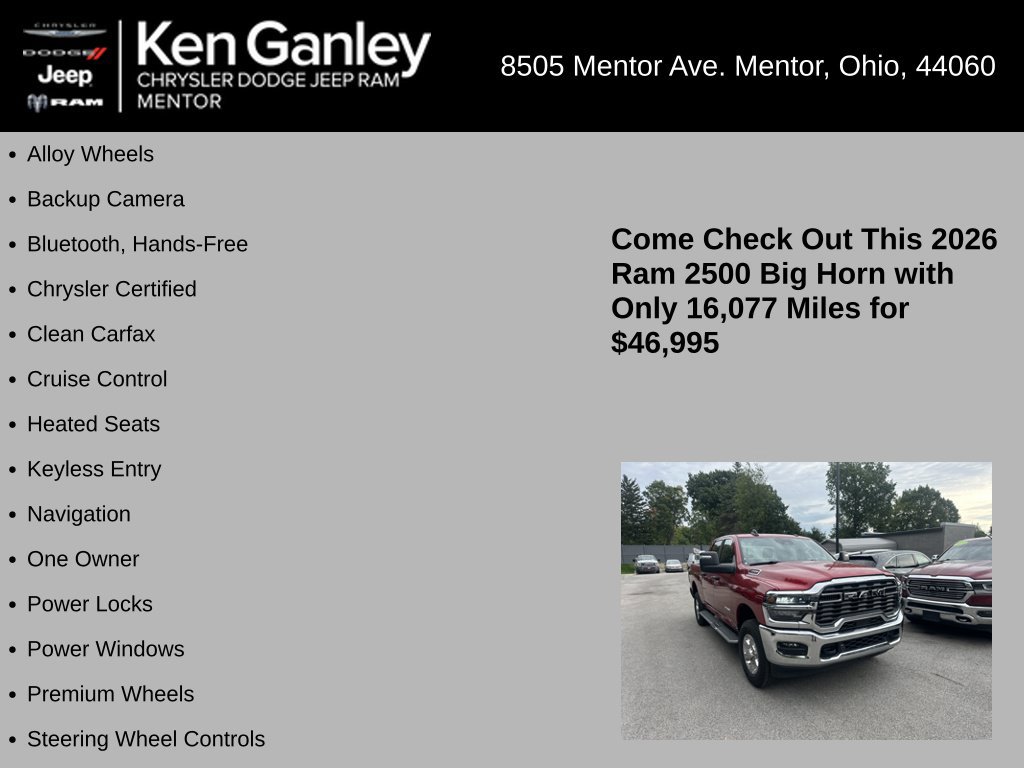 Used 2026 RAM 2500 Big Horn AWD/4WD image 5