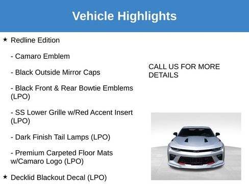 Used 2017 Chevrolet Camaro SS w/ Redline Edition RWD image 14