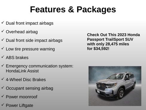 Certified 2023 Honda Passport TrailSport image 16