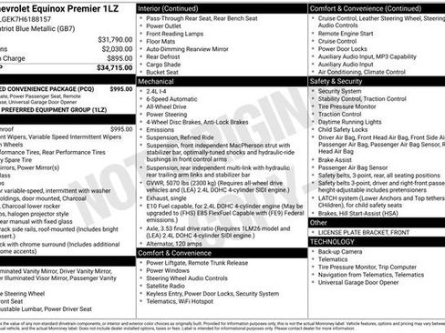Used 2017 Chevrolet Equinox Premier w/ Enhanced Convenience Package AWD/4WD image 2