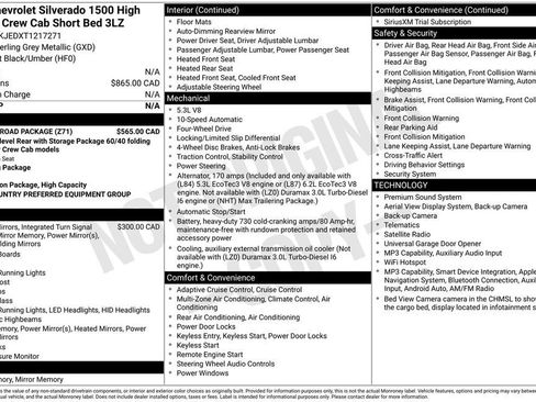 New 2026 Chevrolet Silverado 1500 High Country w/ Z71 Off-Road Package AWD/4WD image 25