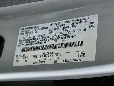 Used 2022 Ford F150 Lariat w/ Bed Utility Package RWD image 12