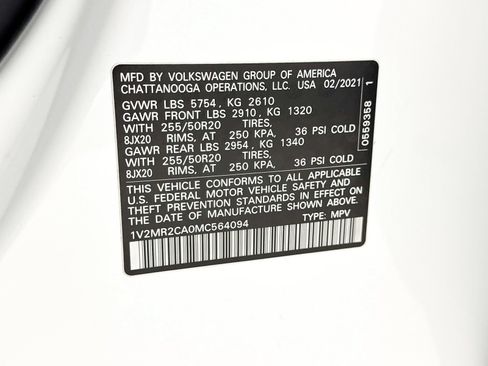Used 2021 Volkswagen Atlas SE w/ Towing Package FWD image 36