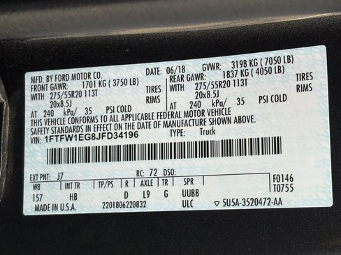 Used 2018 Ford F150 Lariat w/ Equipment Group 502A Luxury image 40