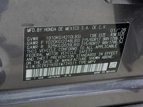 Certified 2026 Honda HR-V LX image 36