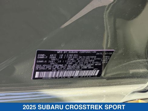 Certified 2025 Subaru Crosstrek 2.5i Sport image 30