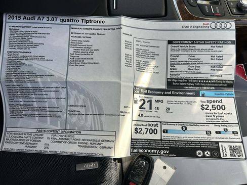 Used 2015 Audi A7 3.0T Premium Plus w/ Cold Weather Package image 40