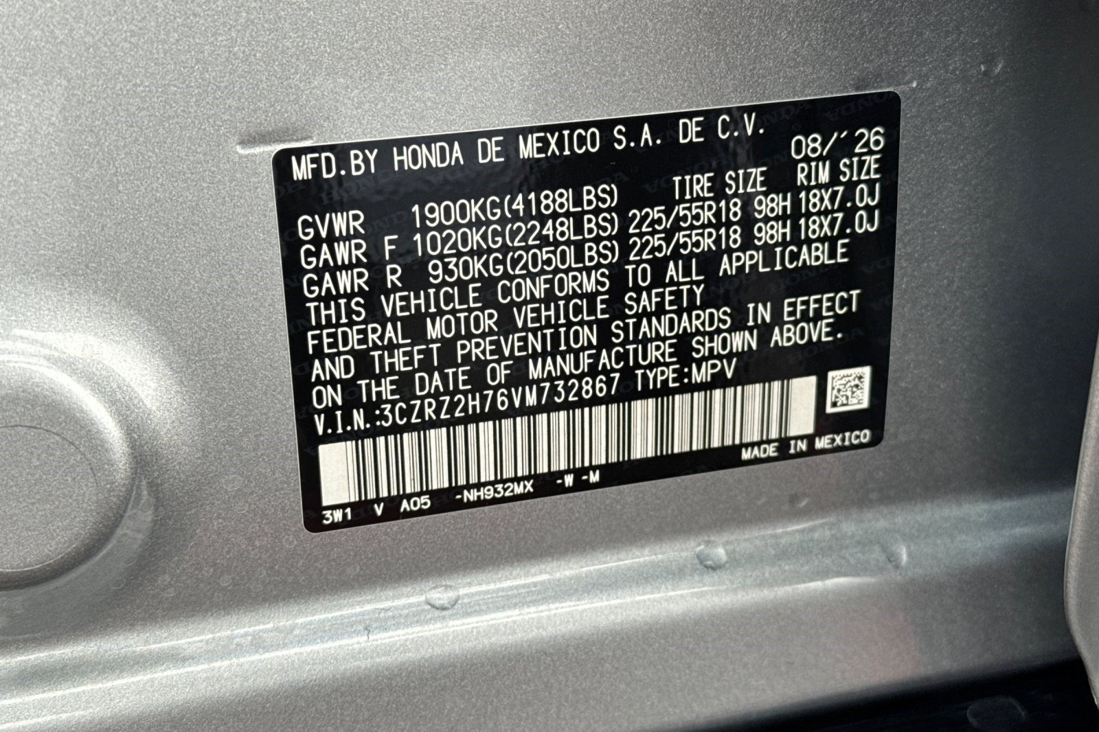 Certified 2027 Honda HR-V EX-L image 30