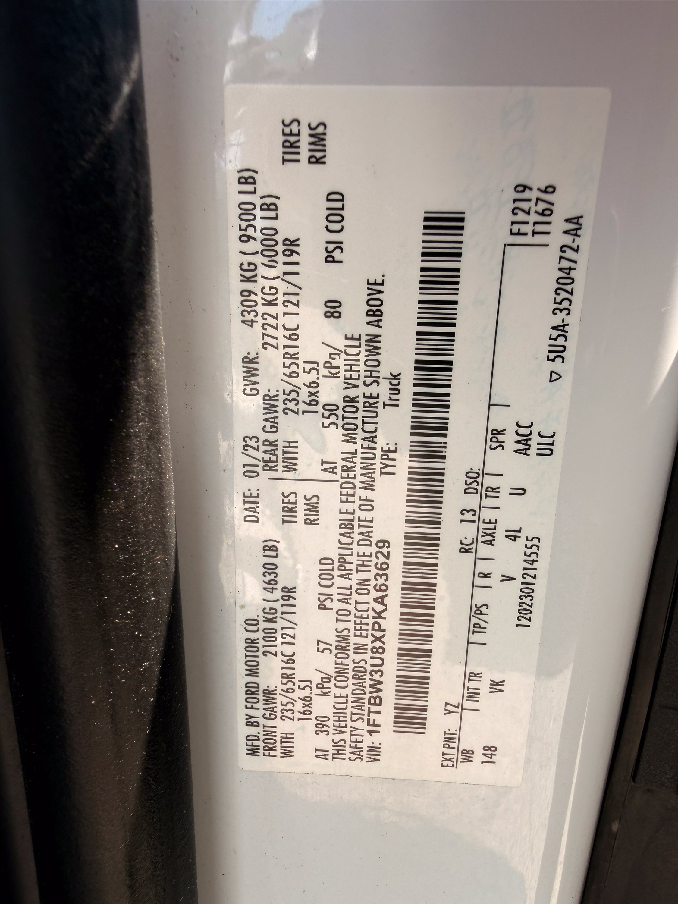 Used 2023 Ford Transit 350 148 High Roof Extended AWD w/ Load Area Protection Package image 33