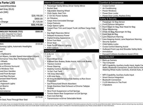 Used 2023 Kia Forte LXS w/ LXS Technology Package FWD image 17