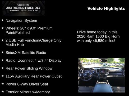 Used 2020 RAM 1500 Big Horn AWD/4WD image 5