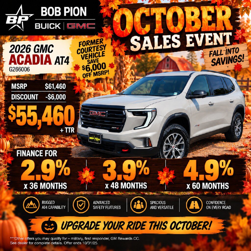 New 2026 GMC Acadia AT4 w/ Super Cruise Package AWD/4WD image 1