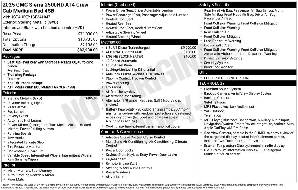 Used 2025 GMC Sierra 2500 AT4 AWD/4WD image 6