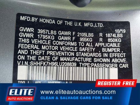 Used 2020 Honda Civic Sport Touring image 17