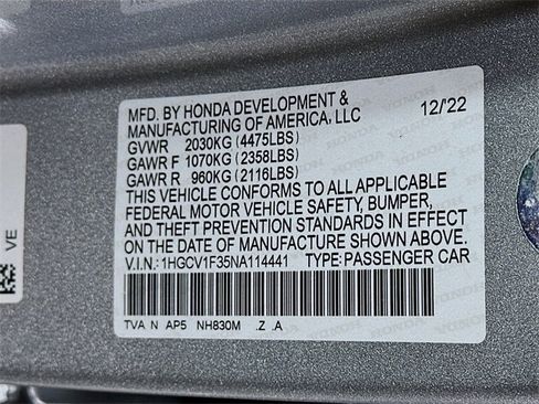 Certified 2022 Honda Accord Sport image 31