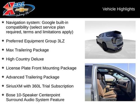 Used 2025 Chevrolet Tahoe High Country image 2