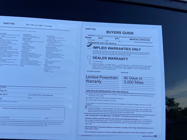 Used 2017 MAZDA CX-5 Touring w/ Preferred Equipment Package FWD image 5