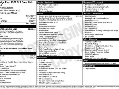 Used 2009 Dodge Ram 1500 Truck SLT w/ Big Horn Regional Pkg AWD/4WD image 13