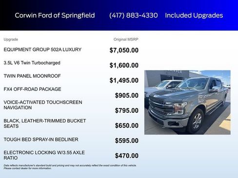 Used 2019 Ford F150 Lariat w/ Equipment Group 502A Luxury AWD/4WD image 5