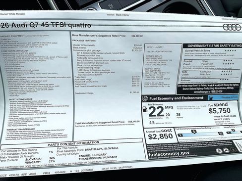 New 2026 Audi Q7 2.0T Premium image 21