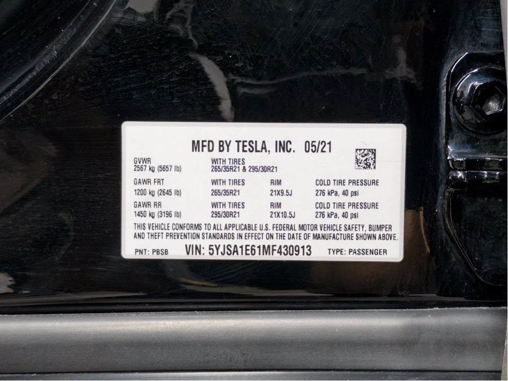 Used 2021 Tesla Model S Plaid AWD/4WD image 28