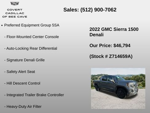 Used 2022 GMC Sierra 1500 Denali w/ Denali Reserve Package AWD/4WD image 18