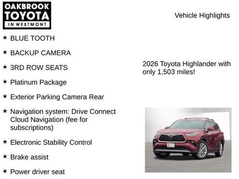Certified 2026 Toyota Highlander Platinum AWD/4WD image 6