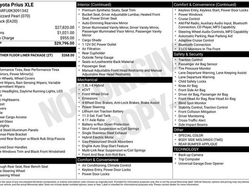 Used 2019 Toyota Prius FWD image 6